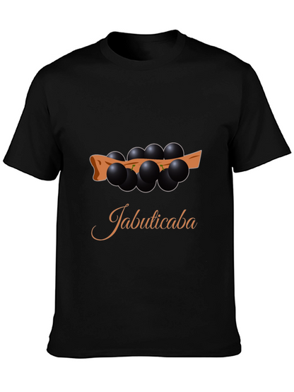 Jabuticaba Fruit Design Black T-Shirt