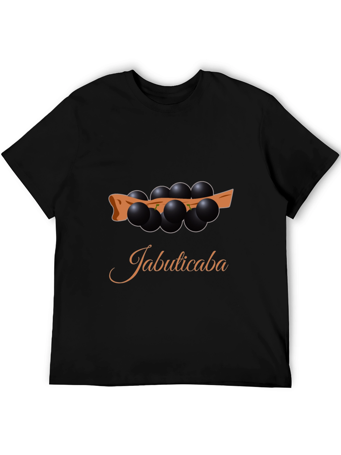 Jabuticaba Fruit Design Black T-Shirt