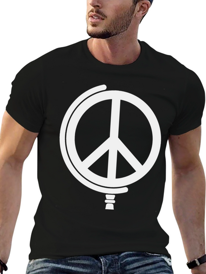 Peace Globe Graphic T-Shirt - Black