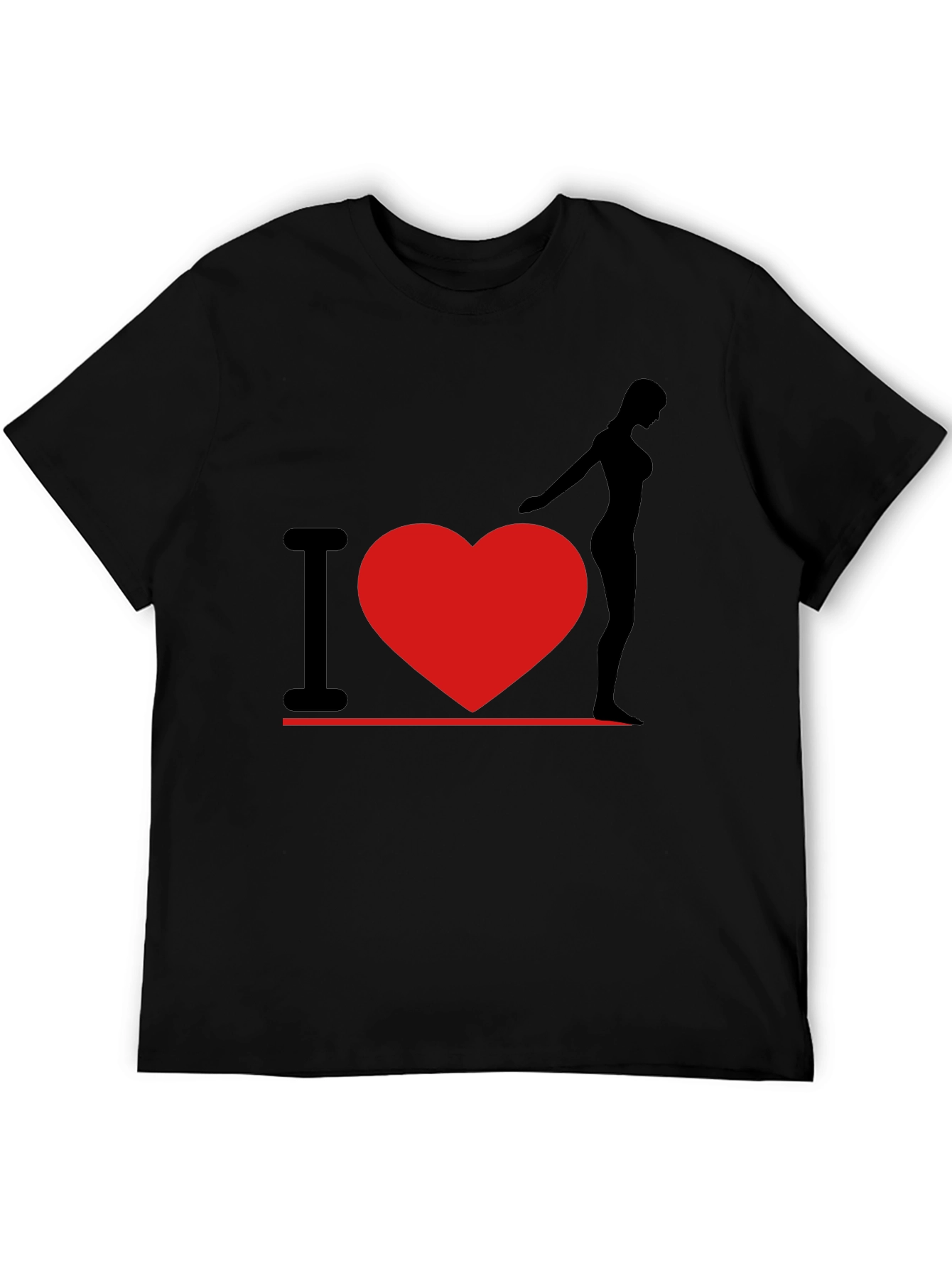 I Heart Woman T-Shirt - Black Graphic Tee