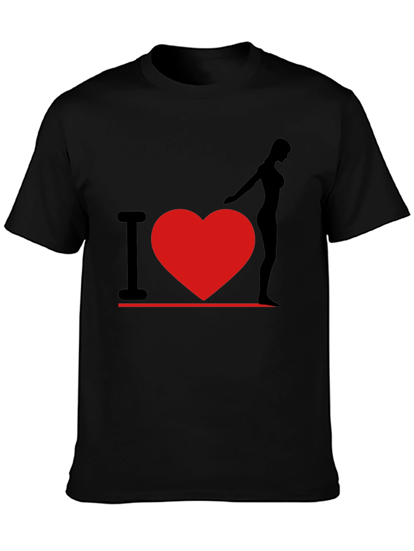 I Heart Woman T-Shirt - Black Graphic Tee