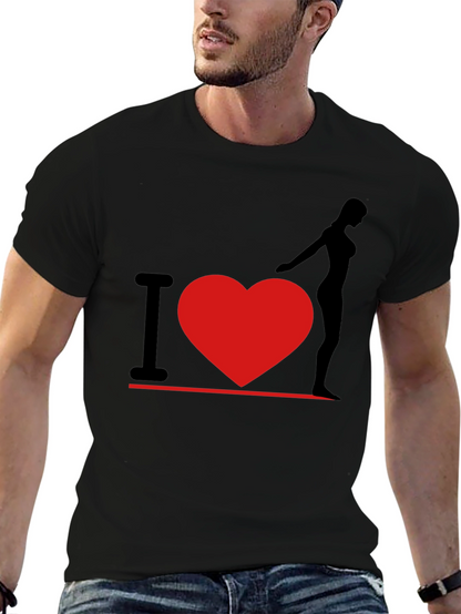 I Heart Woman T-Shirt - Black Graphic Tee