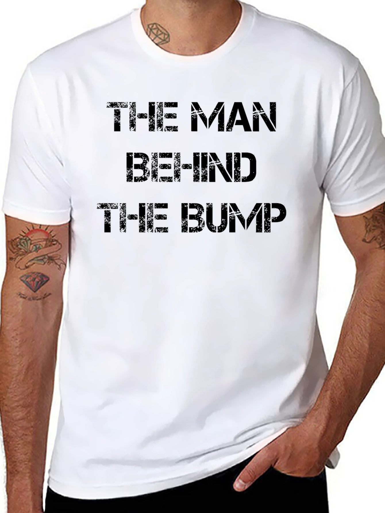 The Man Behind The Bump T-Shirt - Black
