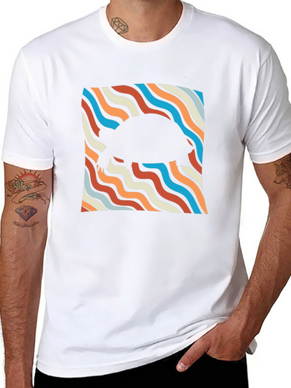 Retro Turtle Silhouette Tee - Cool Black T-Shirt