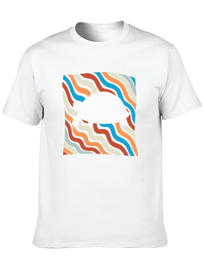 Retro Turtle Silhouette Tee - Cool Black T-Shirt
