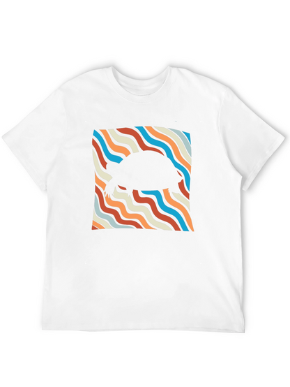 Retro Turtle Silhouette Tee - Cool Black T-Shirt