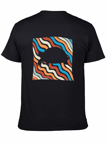Retro Turtle Silhouette Tee - Cool Black T-Shirt