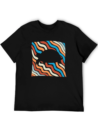Retro Turtle Silhouette Tee - Cool Black T-Shirt