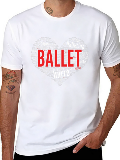Ballet Word Art Heart T-Shirt