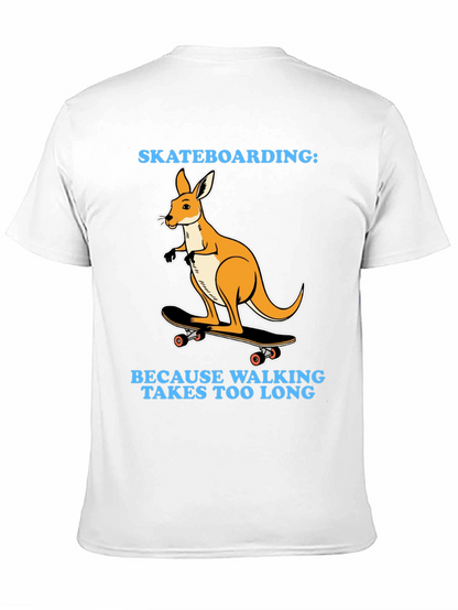 Kangaroo Skateboarding T-Shirt - Because Walking Takes Too Long