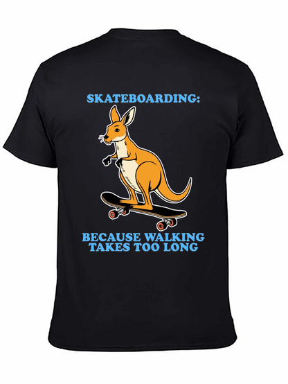 Kangaroo Skateboarding T-Shirt - Because Walking Takes Too Long