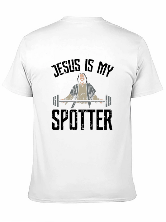 Jesus is My Spotter T-Shirt - Gym Workout Apparel