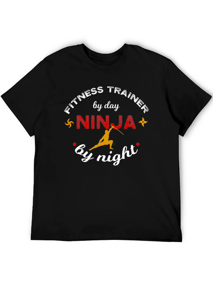 Fitness Trainer Ninja Funny Graphic T-Shirt