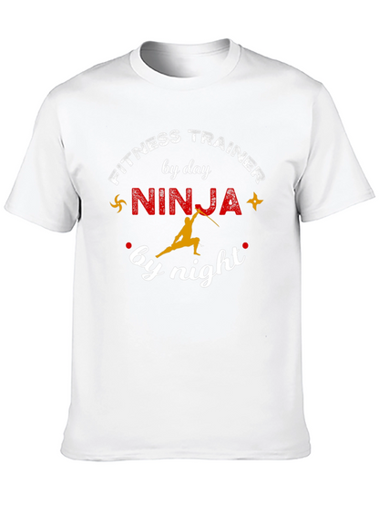 Fitness Trainer Ninja Funny Graphic T-Shirt