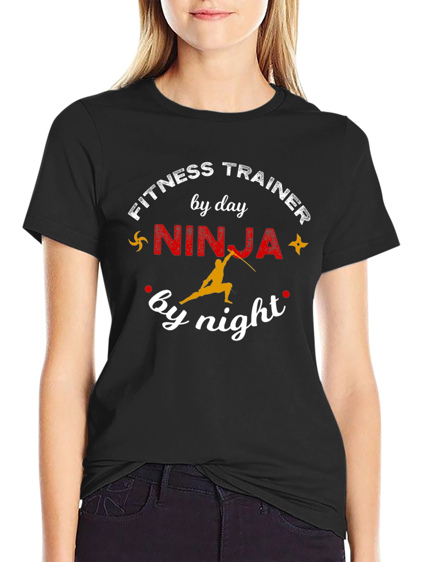 Fitness Trainer Ninja Funny Graphic T-Shirt