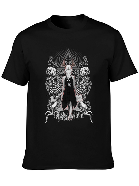 Gothic Skull T-Shirt: Edgy Occult Fashion