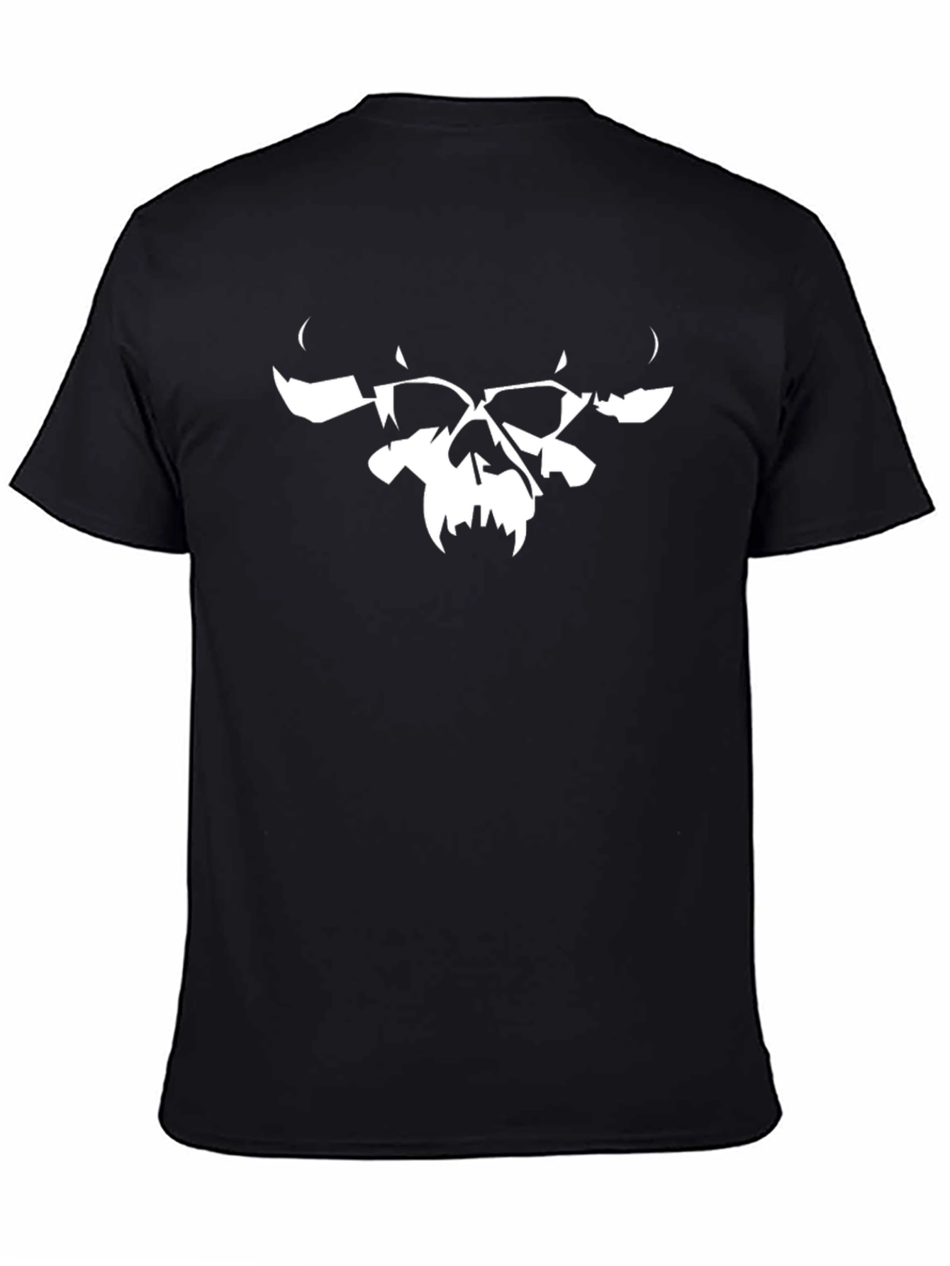 Skull Graphic Tee - Black Cotton Blend
