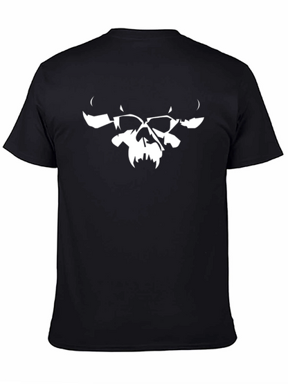 Skull Graphic Tee - Black Cotton Blend