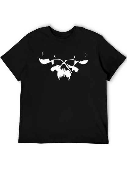 Skull Graphic Tee - Black Cotton Blend