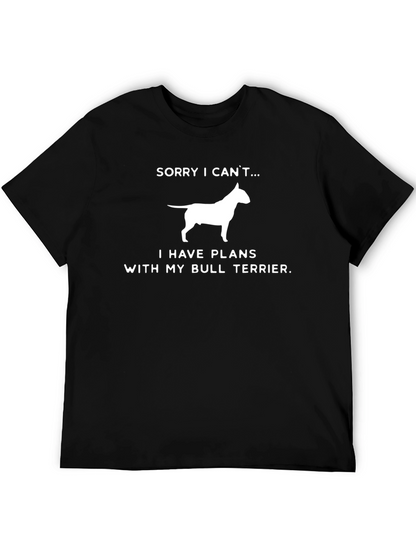 Bull Terrier Plans T-Shirt - Funny Dog Lover Tee