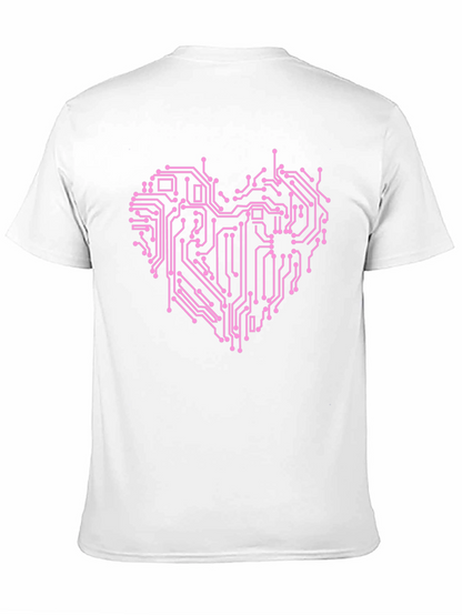 Circuit Board Heart Graphic T-Shirt
