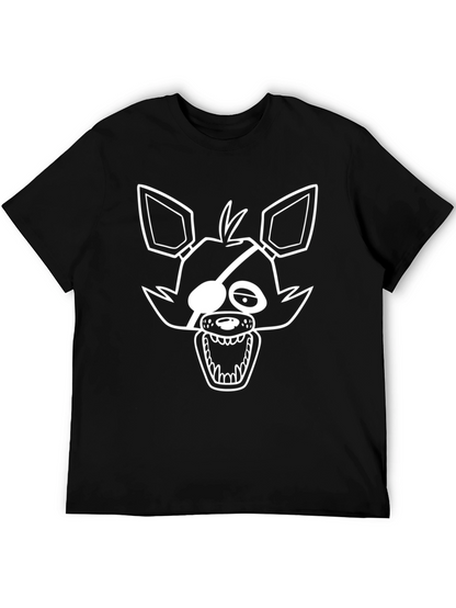 Foxy FNAF Graphic Tee - Black Cotton Blend