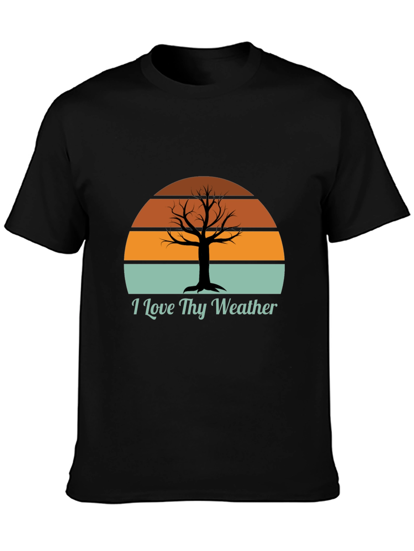 I Love Thy Weather Black Graphic Tee