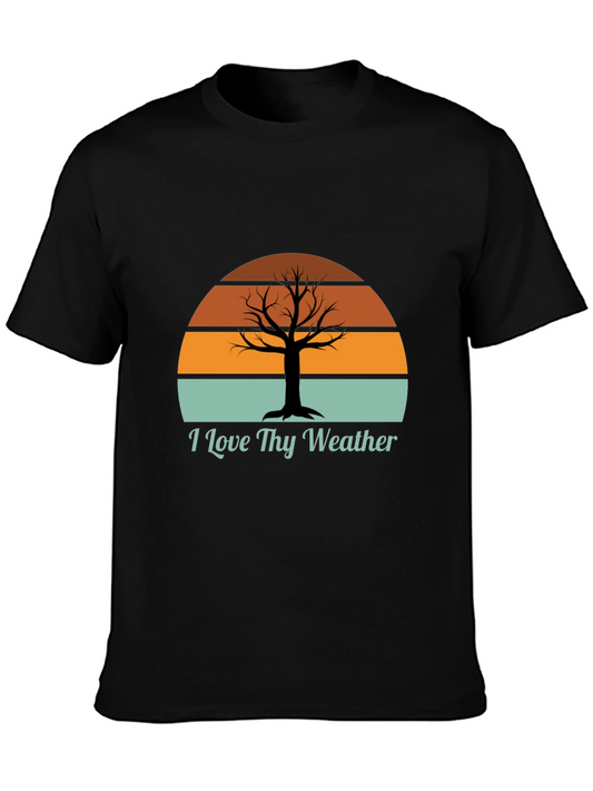I Love Thy Weather Black Graphic Tee