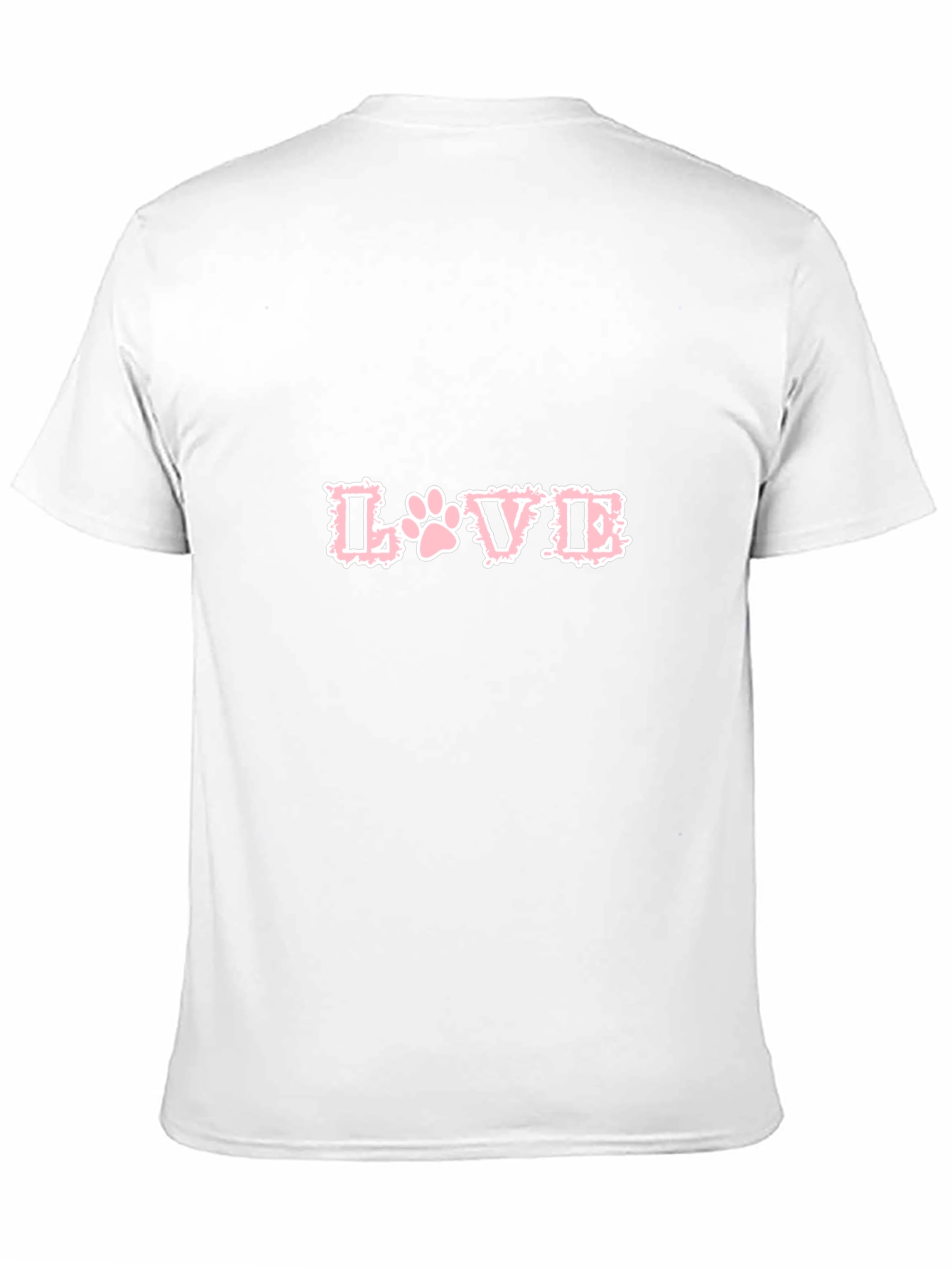 Love Paw Print T-Shirt - Black Crew Neck Tee