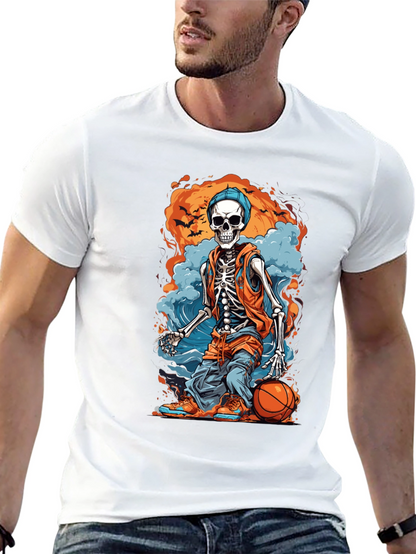 Skeleton Basketball Graphic Tee