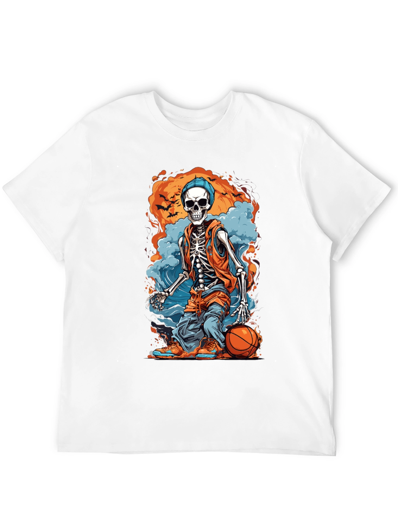 Skeleton Basketball Graphic Tee