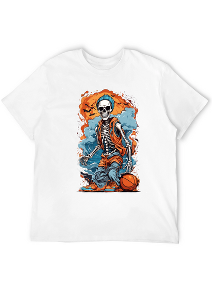 Skeleton Basketball Graphic Tee