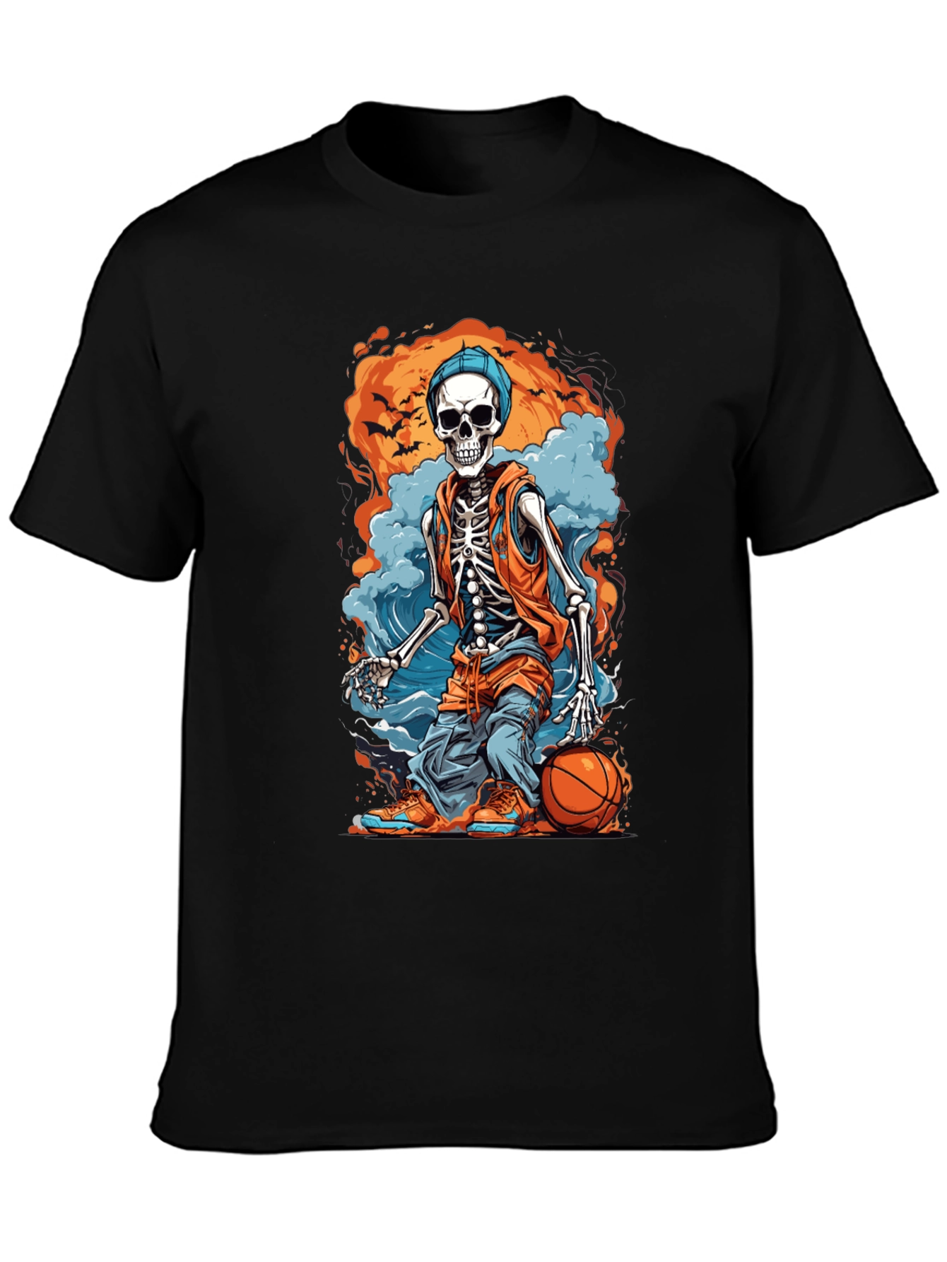 Skeleton Basketball Graphic Tee