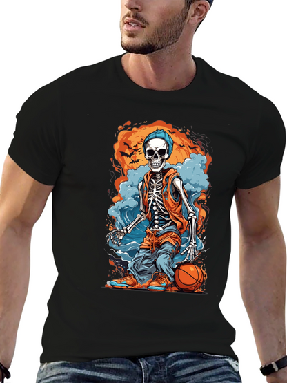 Skeleton Basketball Graphic Tee