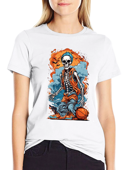 Skeleton Basketball Graphic Tee