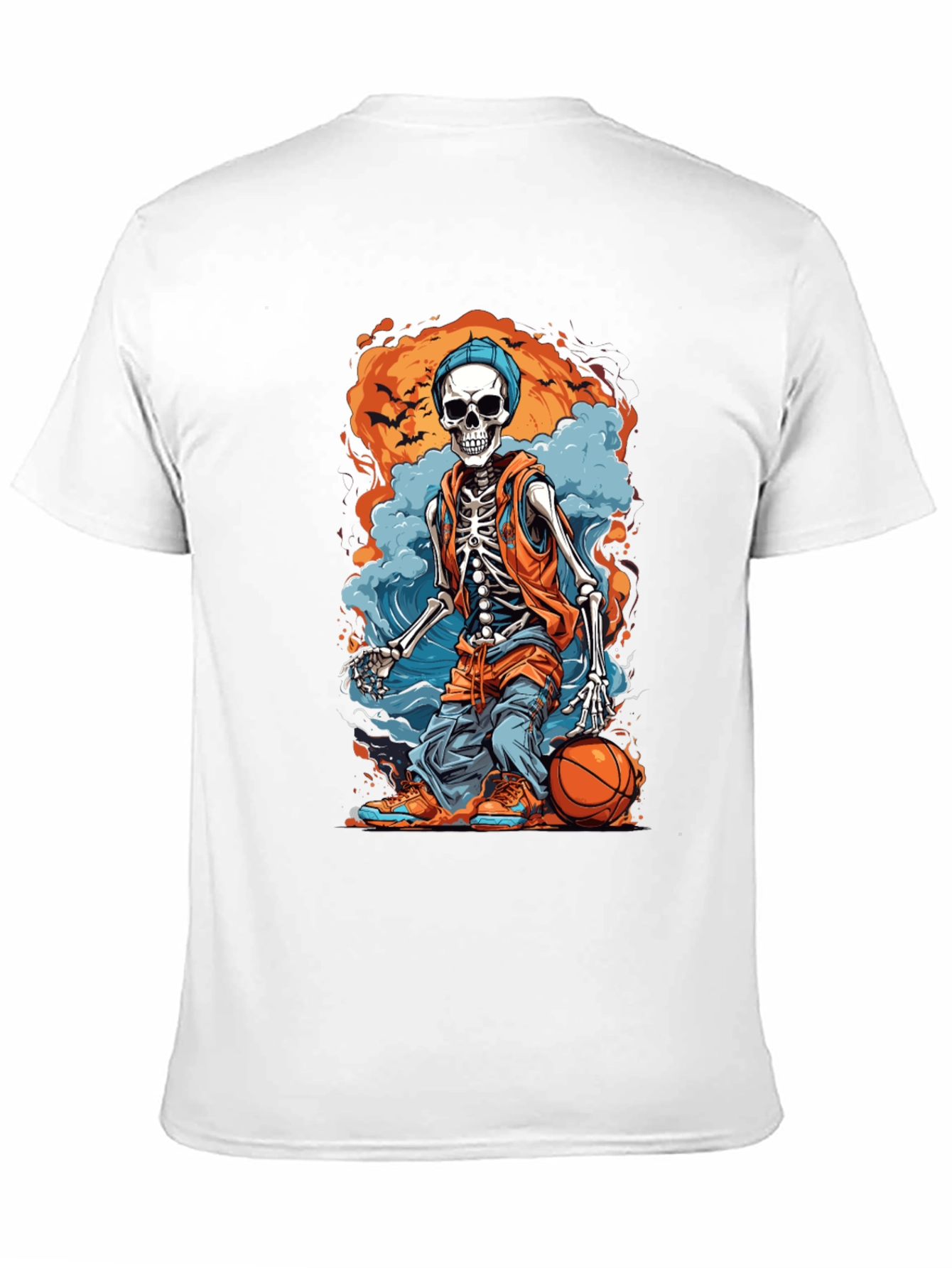 Skeleton Basketball Graphic Tee