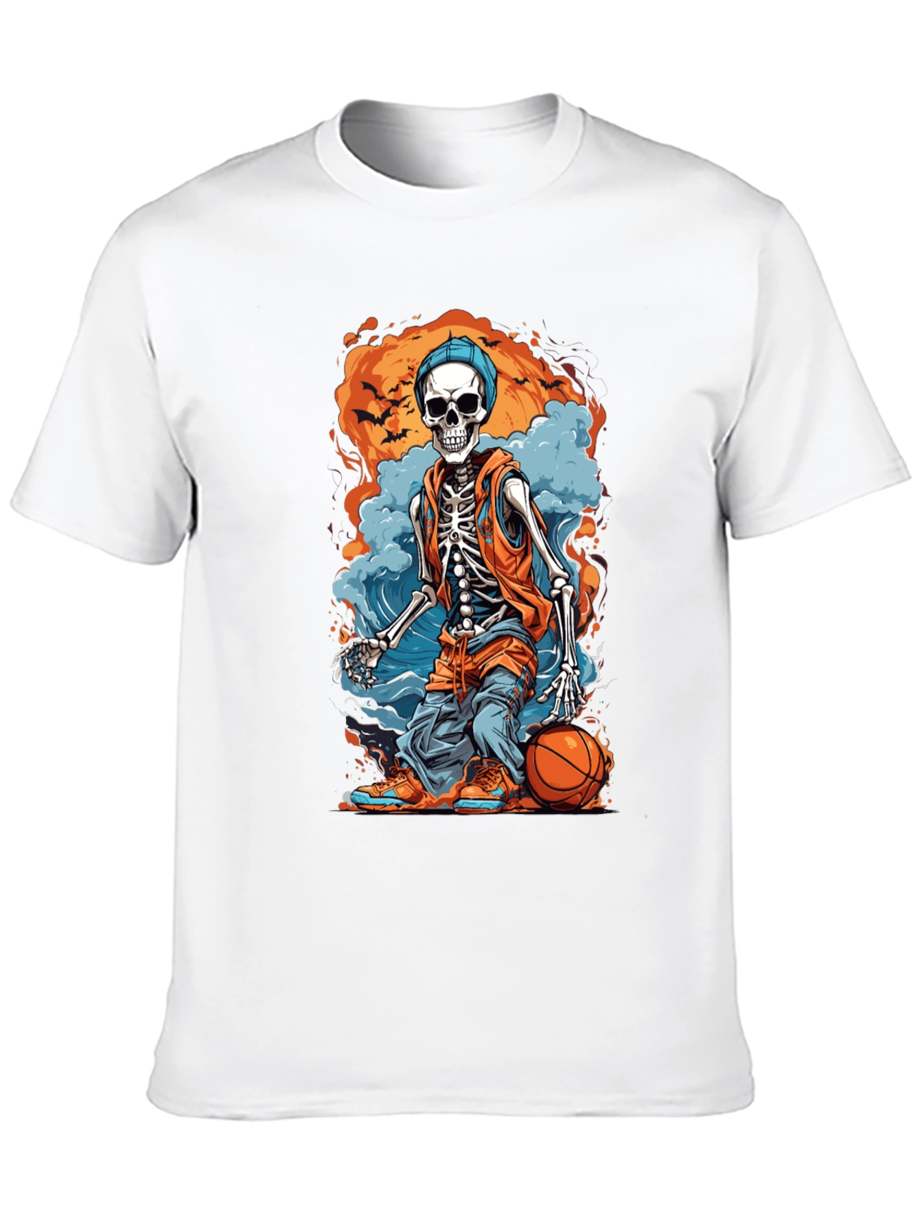 Skeleton Basketball Graphic Tee