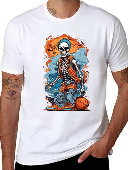 Skeleton Basketball Graphic Tee