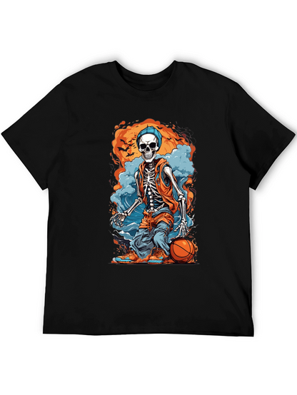 Skeleton Basketball Graphic Tee