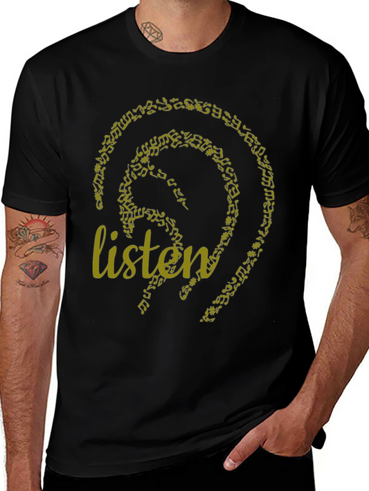 Listen Music Note Ear T-Shirt - Unique Design