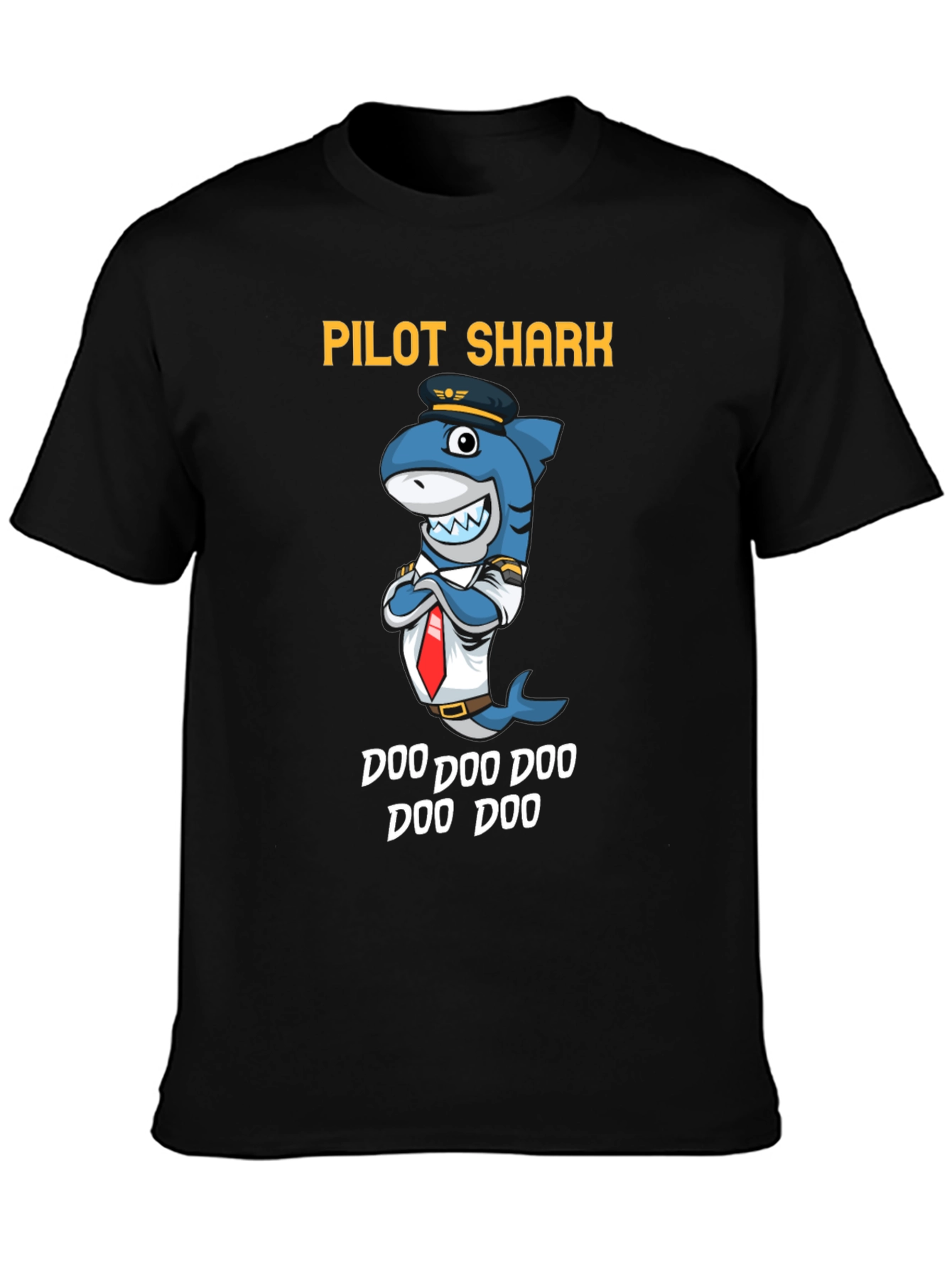 Pilot Shark Doo Doo Funny T-Shirt
