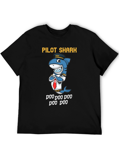 Pilot Shark Doo Doo Funny T-Shirt