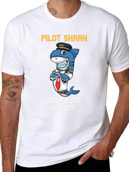 Pilot Shark Doo Doo Funny T-Shirt