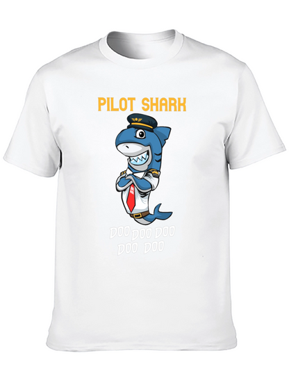 Pilot Shark Doo Doo Funny T-Shirt