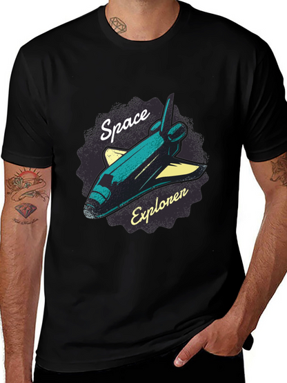 Space Explorer Graphic T-Shirt - Black