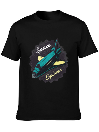 Space Explorer Graphic T-Shirt - Black