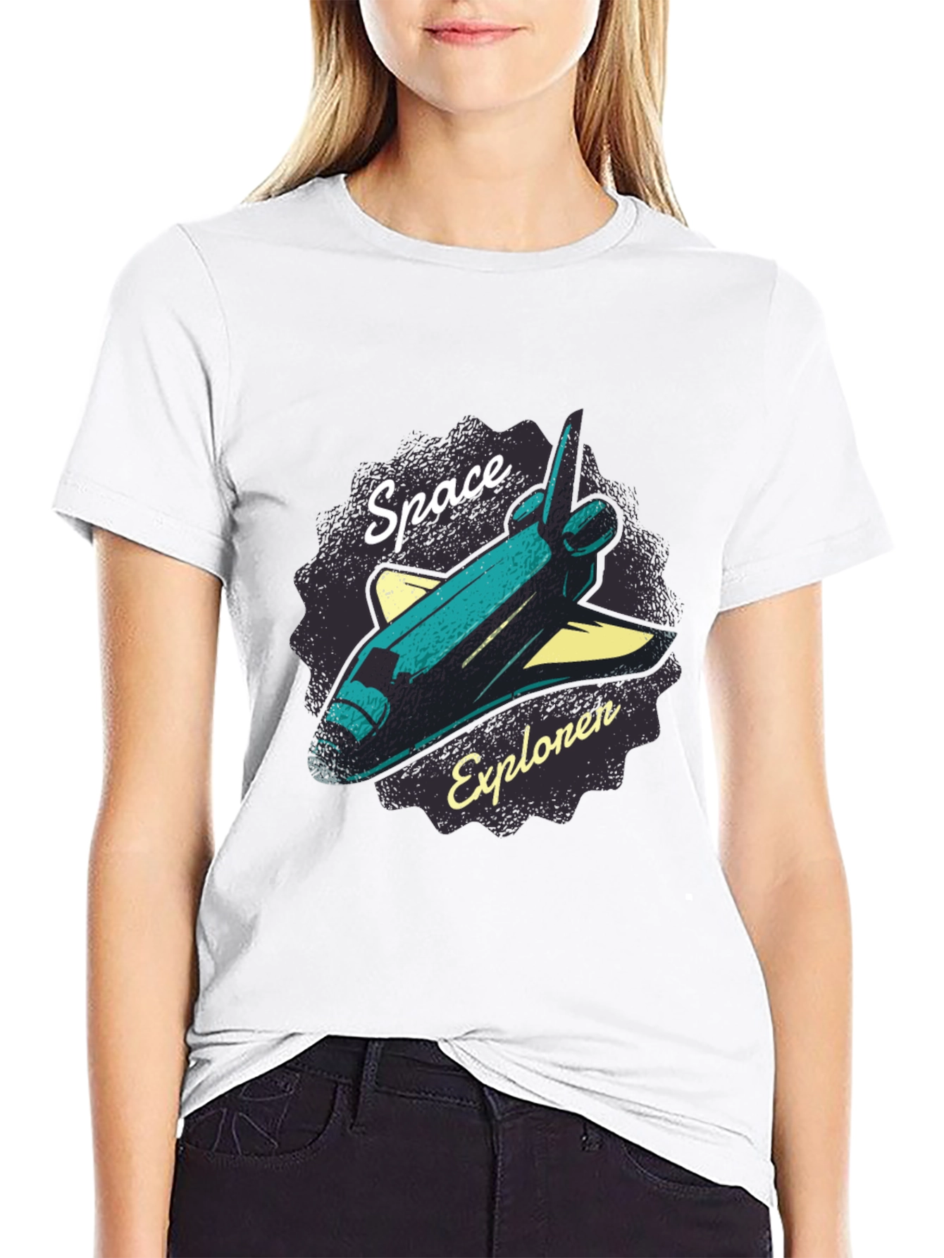 Space Explorer Graphic T-Shirt - Black