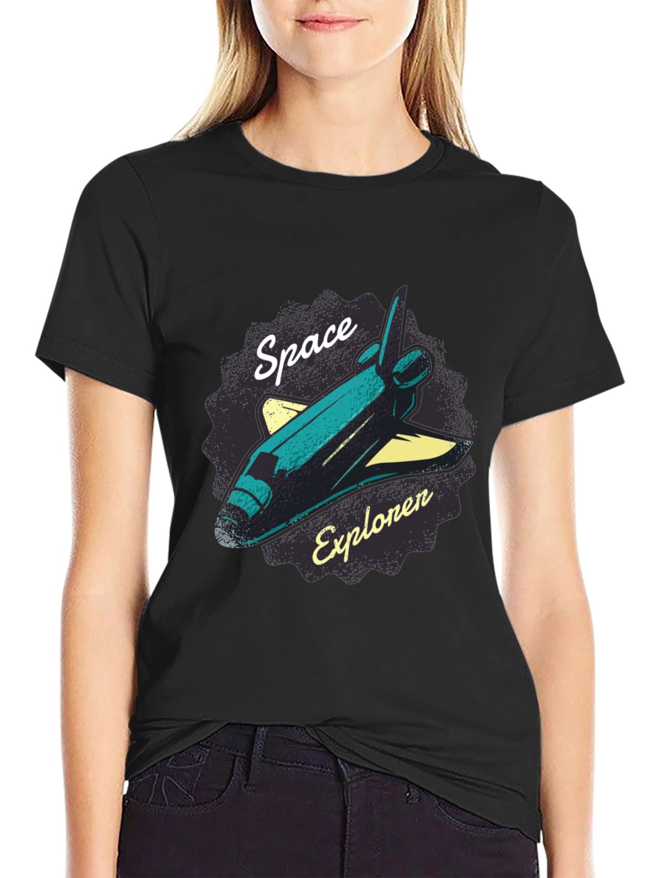 Space Explorer Graphic T-Shirt - Black