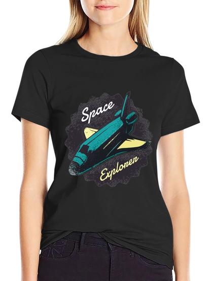 Space Explorer Graphic T-Shirt - Black
