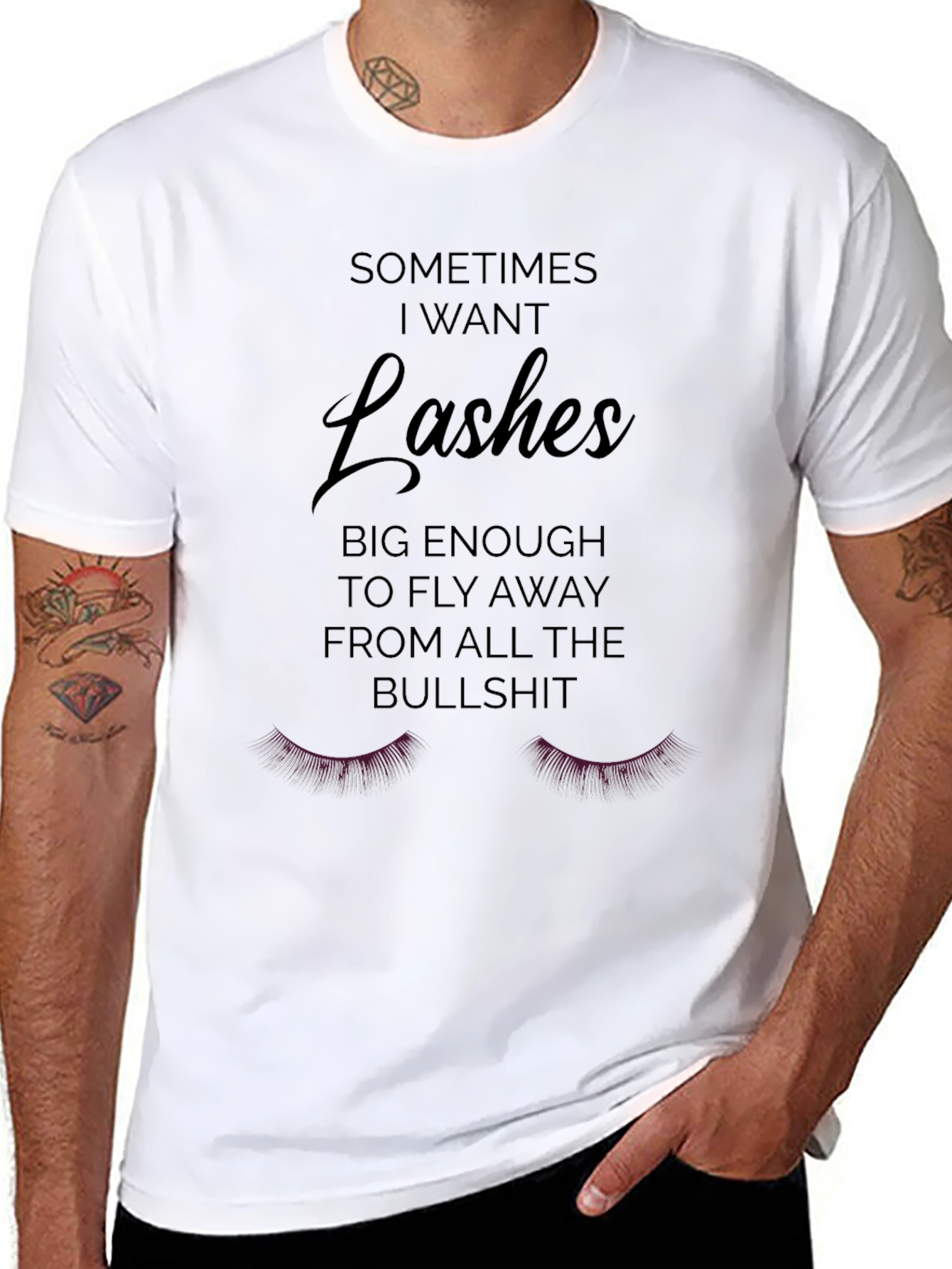 Funny Lashes Graphic Novelty Tee